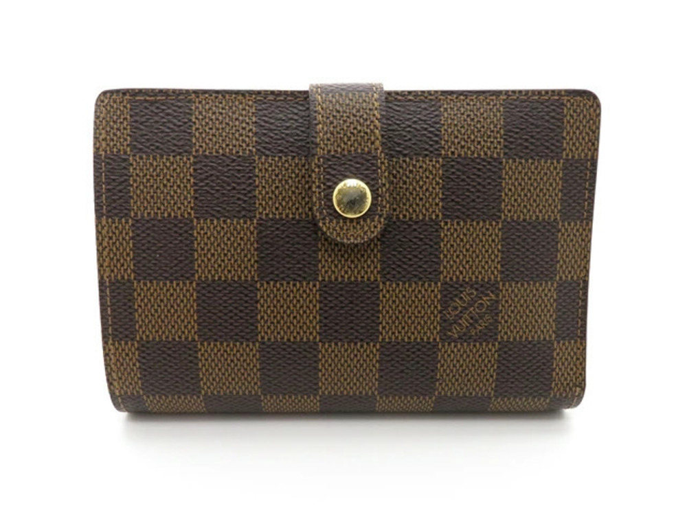 LOUIS VUITTON Bi fold wallet coin purse Portefeuille Viennois Damier
